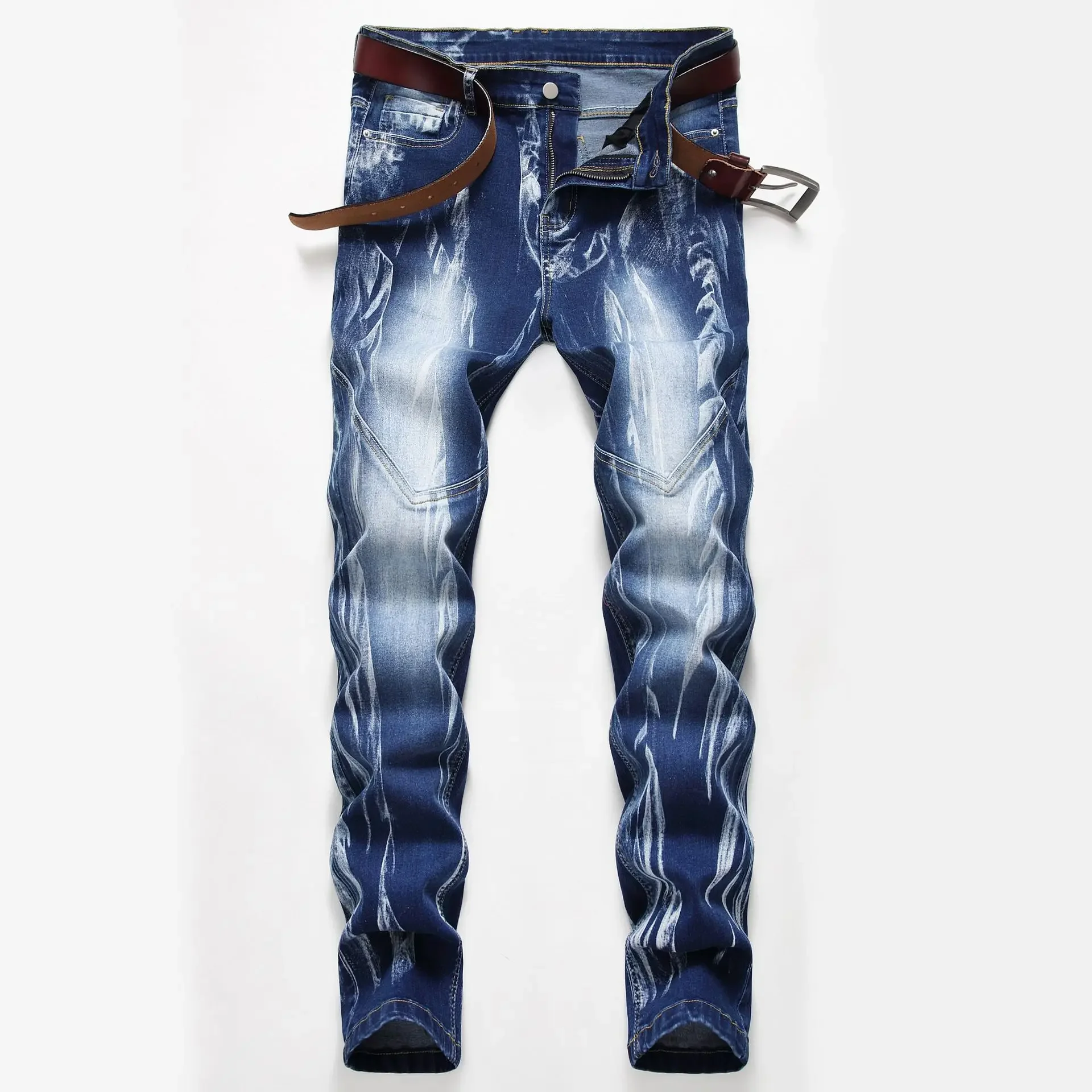 Streetwear Brand Denim - Мужские эластичные узкие джинсы с модным
